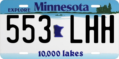 MN license plate 553LHH