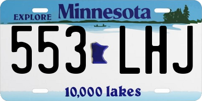 MN license plate 553LHJ