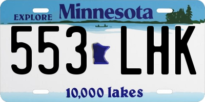MN license plate 553LHK