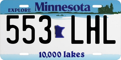 MN license plate 553LHL