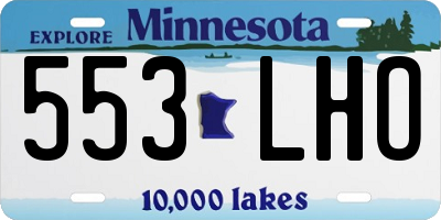 MN license plate 553LHO