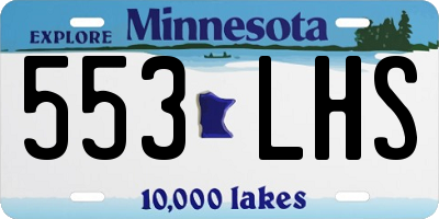MN license plate 553LHS
