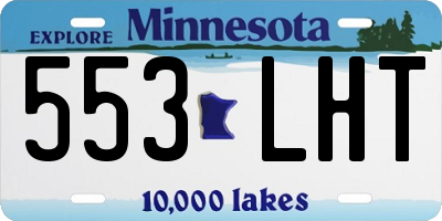 MN license plate 553LHT
