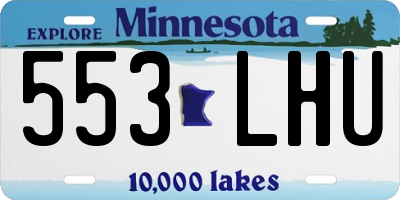 MN license plate 553LHU