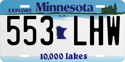 MN license plate 553LHW