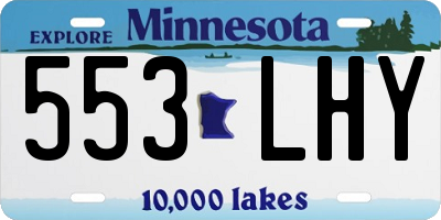 MN license plate 553LHY