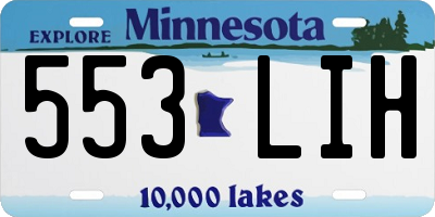 MN license plate 553LIH