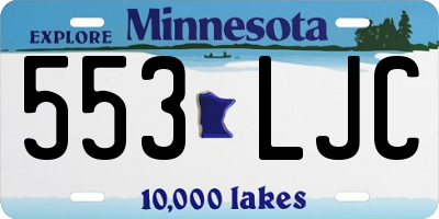 MN license plate 553LJC