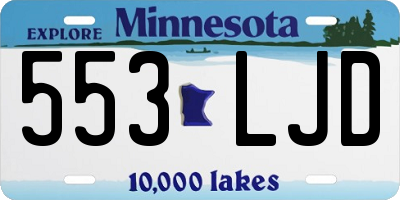 MN license plate 553LJD