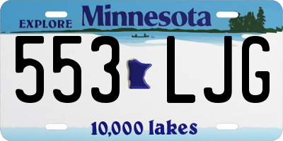 MN license plate 553LJG