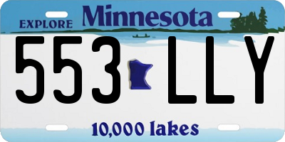 MN license plate 553LLY