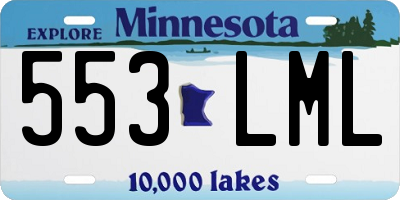 MN license plate 553LML