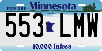 MN license plate 553LMW