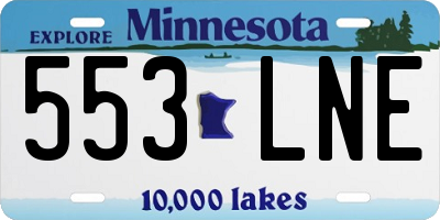 MN license plate 553LNE