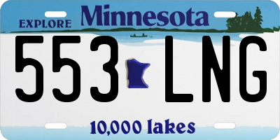 MN license plate 553LNG