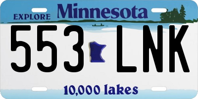 MN license plate 553LNK