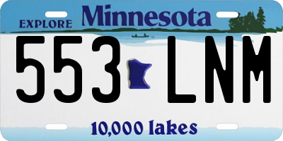 MN license plate 553LNM