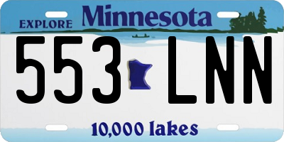MN license plate 553LNN