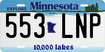 MN license plate 553LNP
