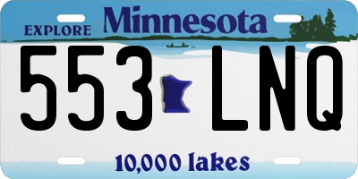 MN license plate 553LNQ