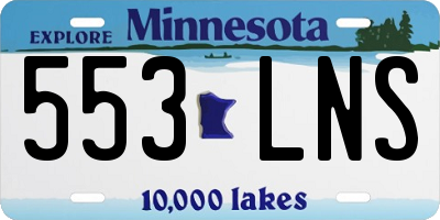 MN license plate 553LNS