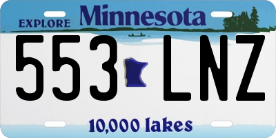 MN license plate 553LNZ