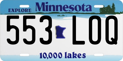 MN license plate 553LOQ