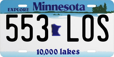MN license plate 553LOS