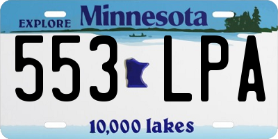 MN license plate 553LPA