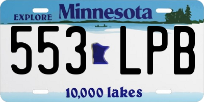 MN license plate 553LPB