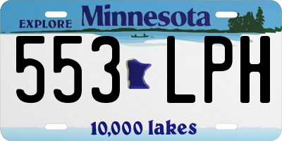 MN license plate 553LPH
