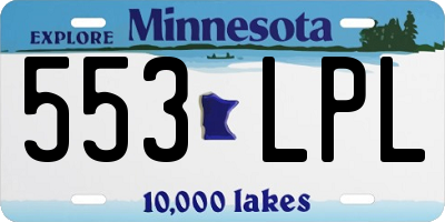 MN license plate 553LPL