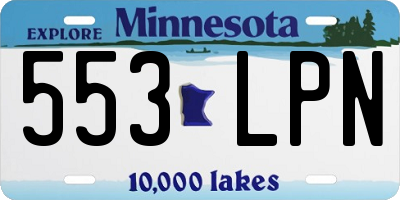 MN license plate 553LPN