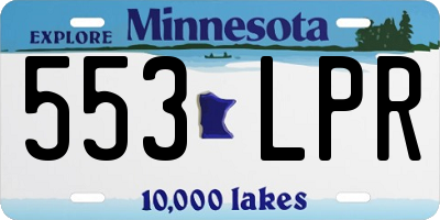 MN license plate 553LPR