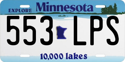 MN license plate 553LPS