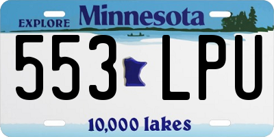 MN license plate 553LPU