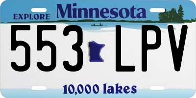 MN license plate 553LPV