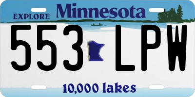 MN license plate 553LPW