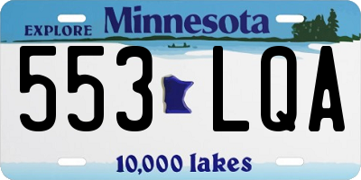 MN license plate 553LQA