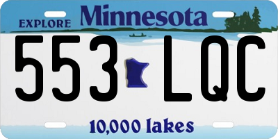 MN license plate 553LQC