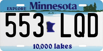 MN license plate 553LQD