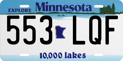 MN license plate 553LQF