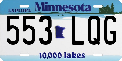 MN license plate 553LQG