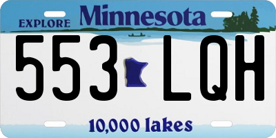 MN license plate 553LQH