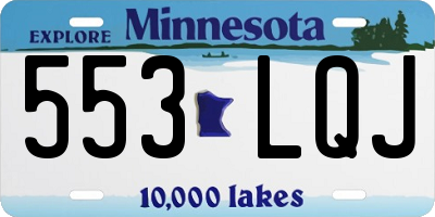 MN license plate 553LQJ