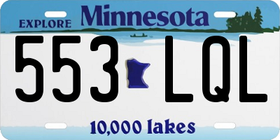 MN license plate 553LQL