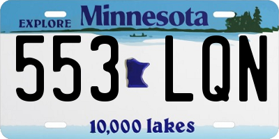 MN license plate 553LQN