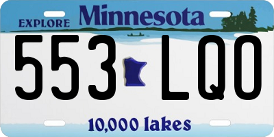 MN license plate 553LQO