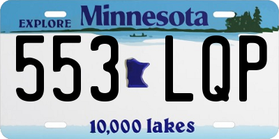 MN license plate 553LQP