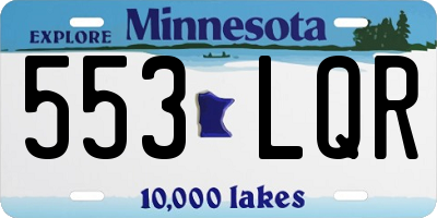 MN license plate 553LQR